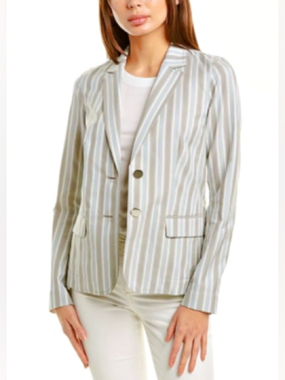 LAFAYETTE 148 Vangie striped lightweight BLAZER 10
